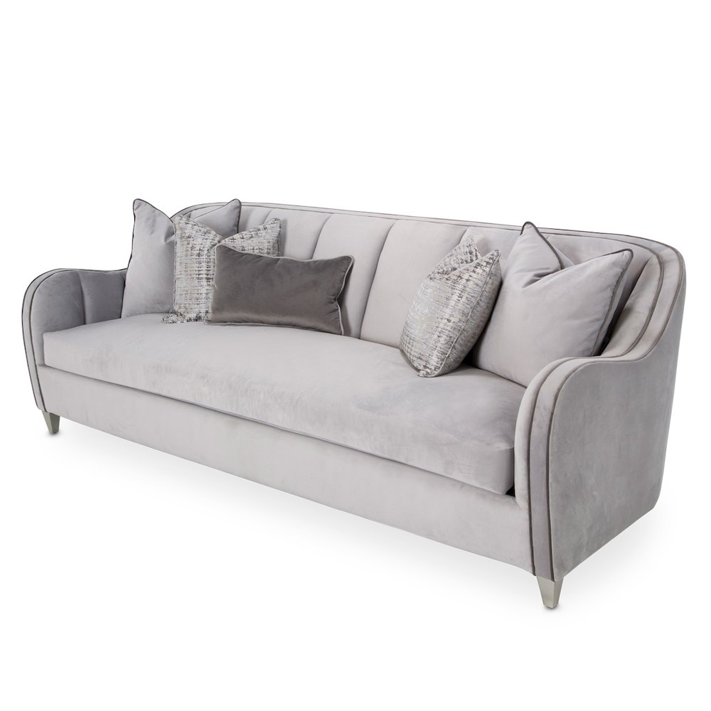 Roxbury Park Velvet Sofa - Steel/Slate. Picture 7
