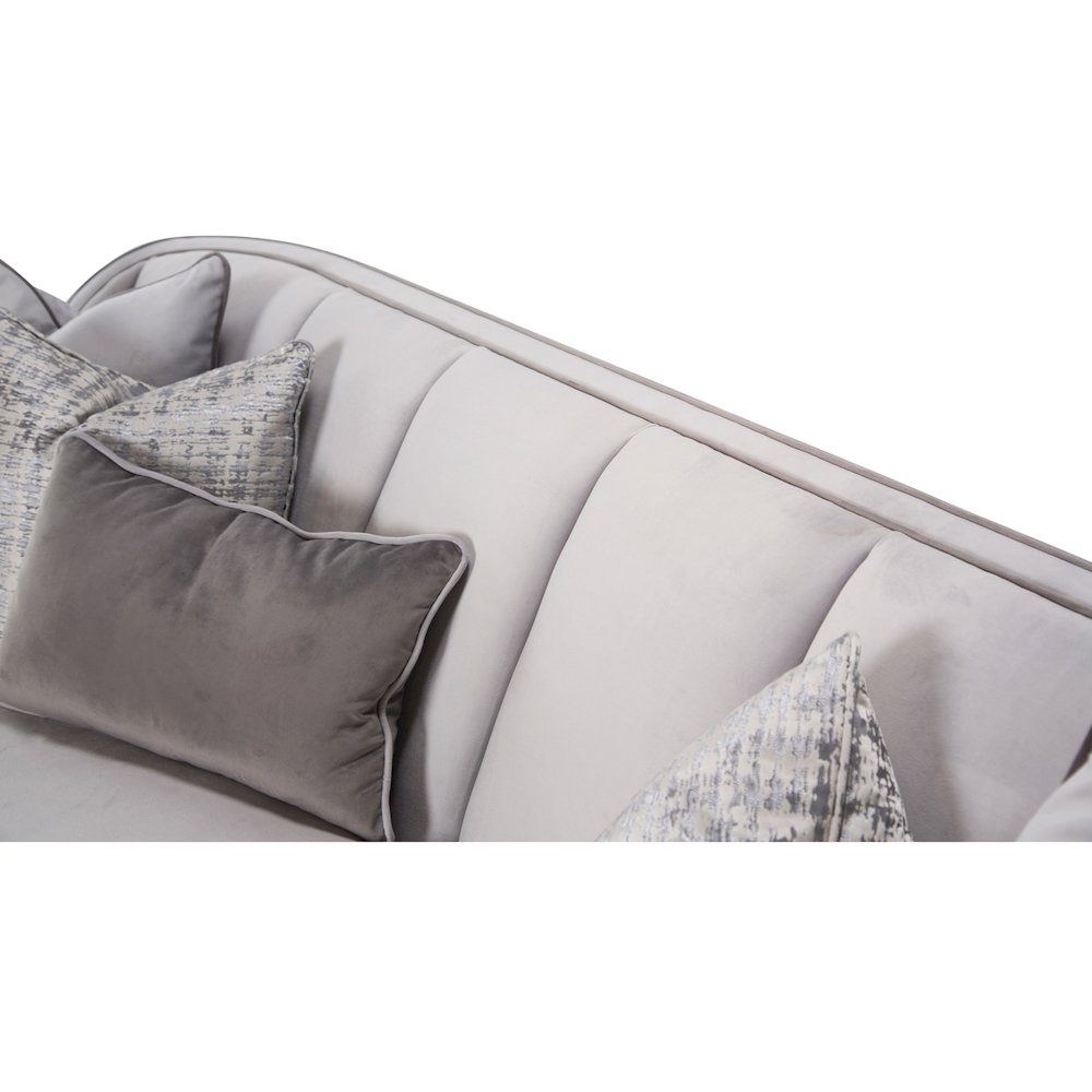 Roxbury Park Velvet Sofa - Steel/Slate. Picture 10