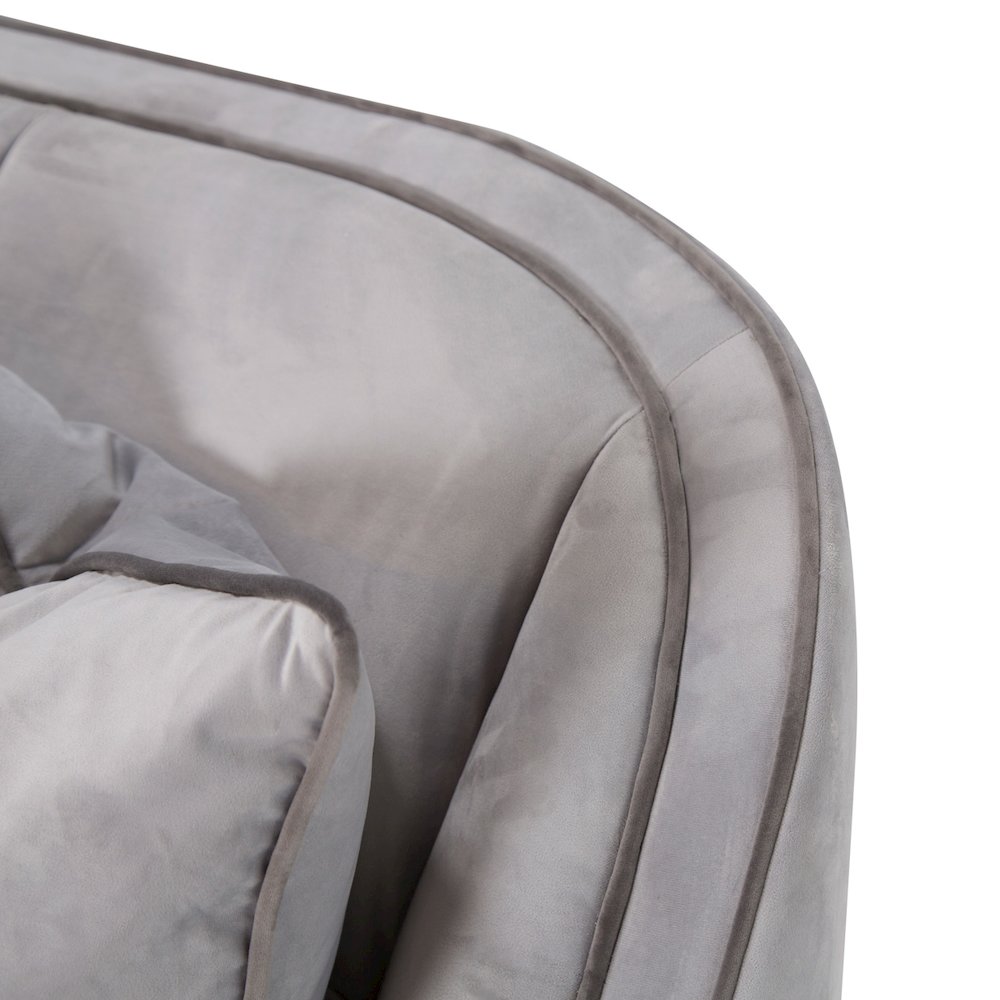 Roxbury Park Velvet Sofa - Steel/Slate. Picture 11