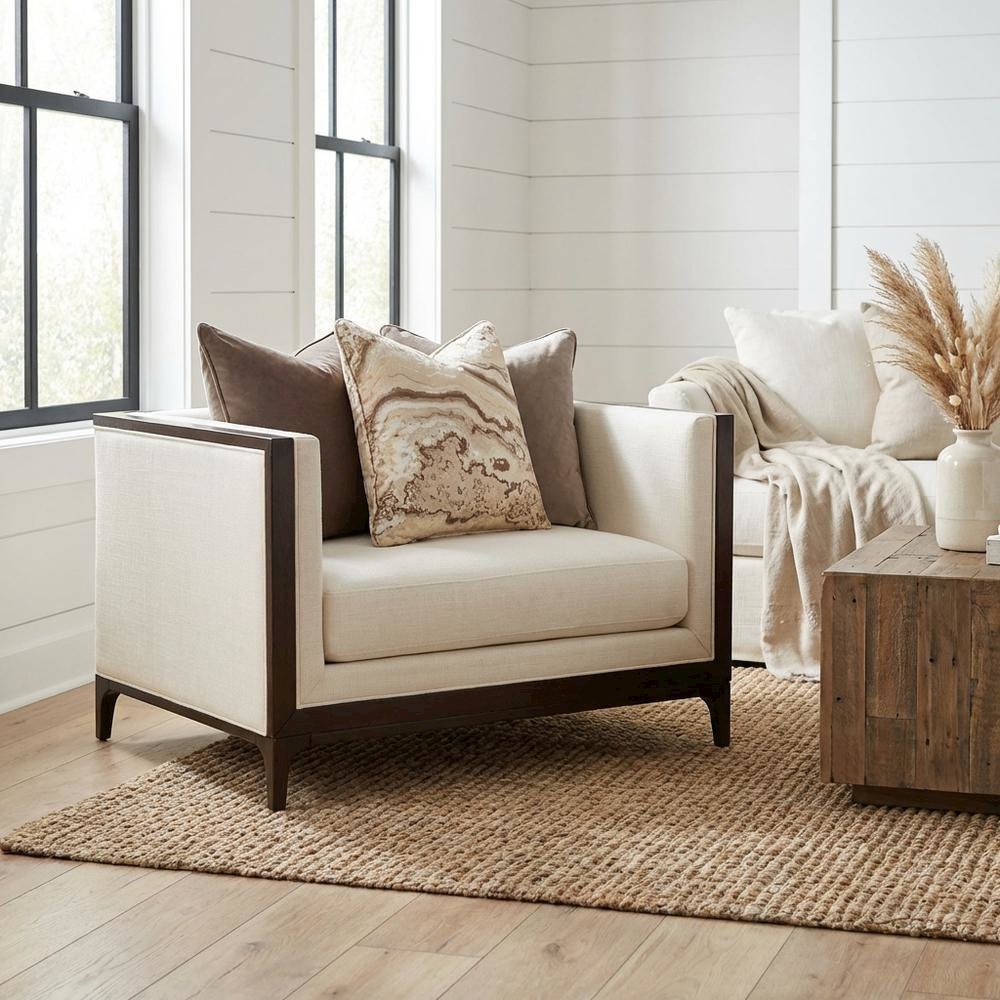 Belmont Place Matching Chair - Cream/Espresso. Picture 6