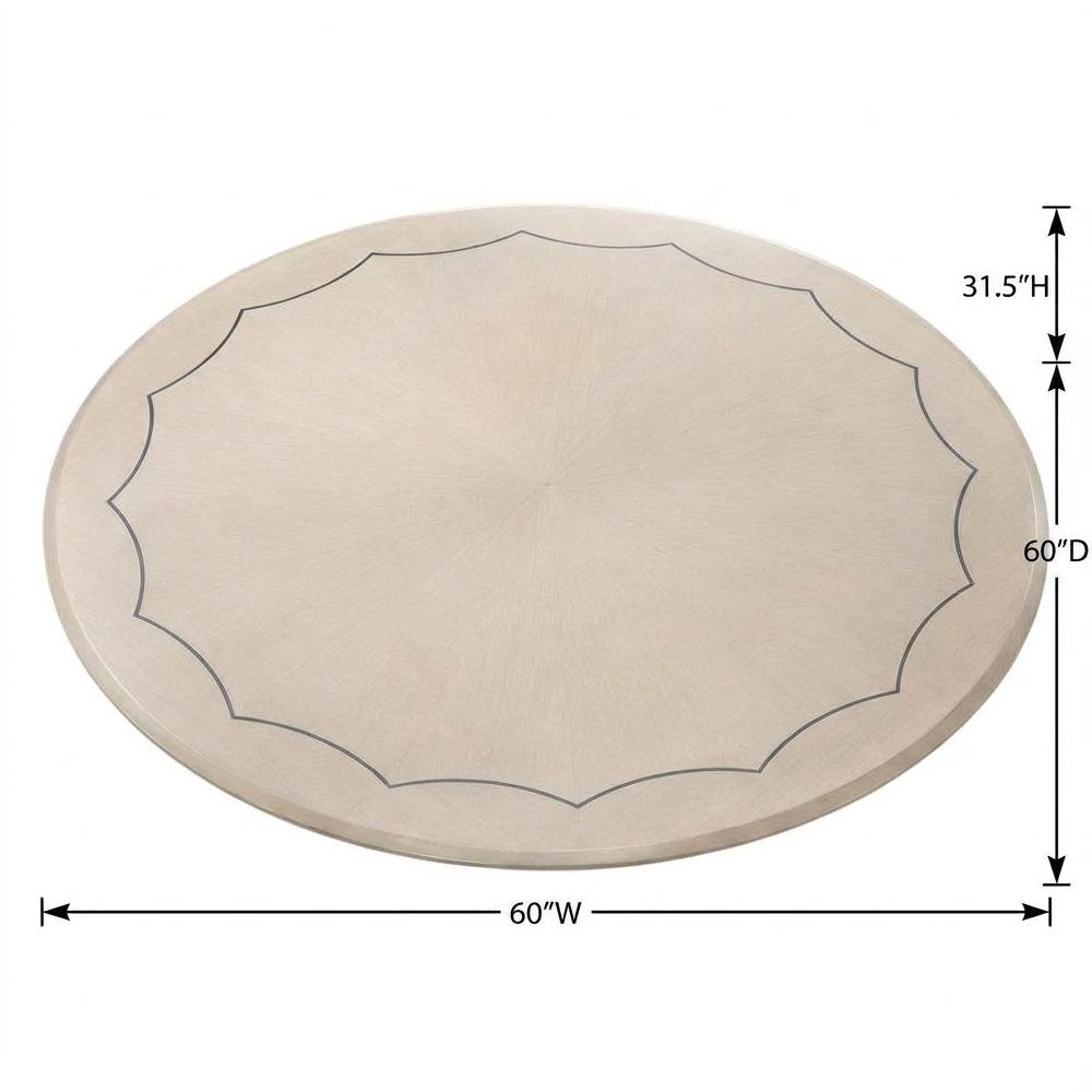 Fantosini Round Dining Table - Silver. Picture 9