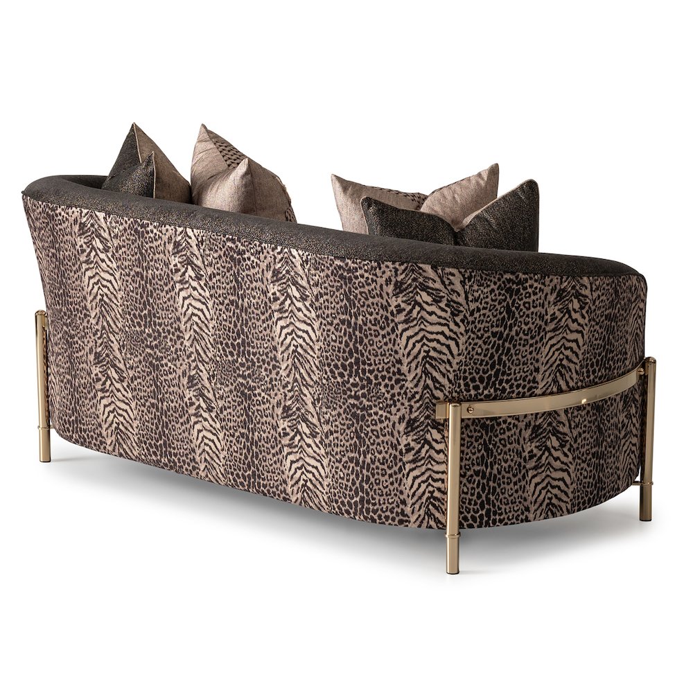 Lisbon Loveseat - Onyx/Gold. Picture 9