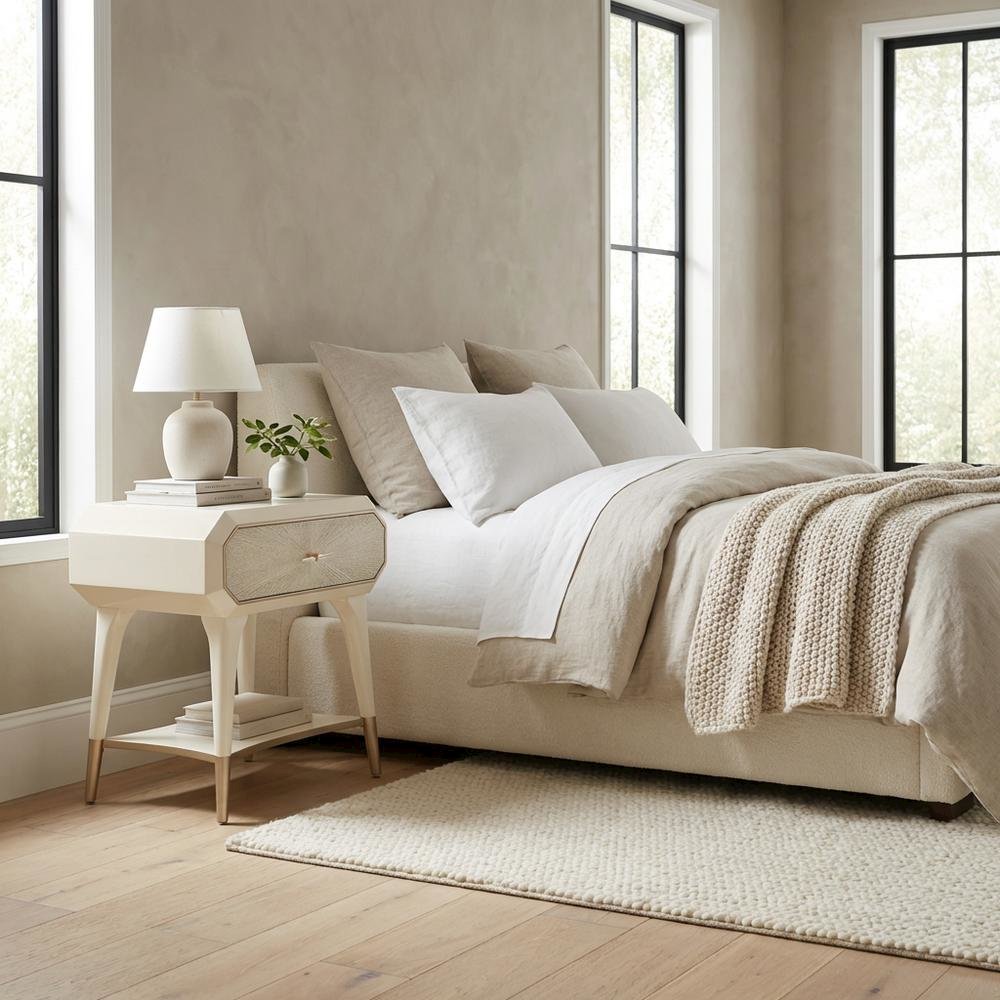 La Rachelle 1-Drawer Nightstand - Champagne. Picture 7