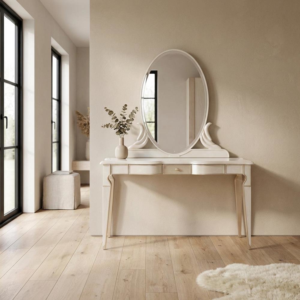 La Marisia Vanity with Mirror - Creamy Pearl. Picture 3