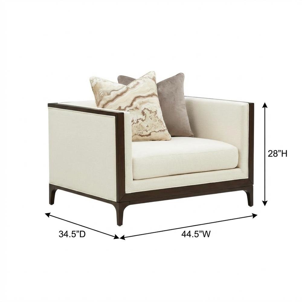 Belmont Place Matching Chair - Cream/Espresso. Picture 8