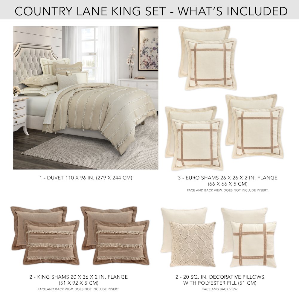 Country Lane 8-Piece King Duvet Set - Toast. Picture 49