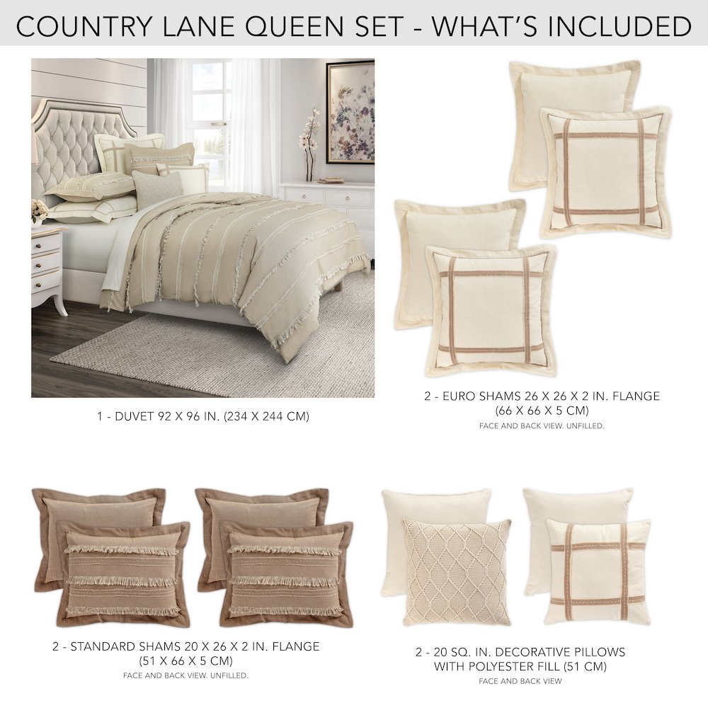 Country Lane 8-Piece King Duvet Set - Toast. Picture 50