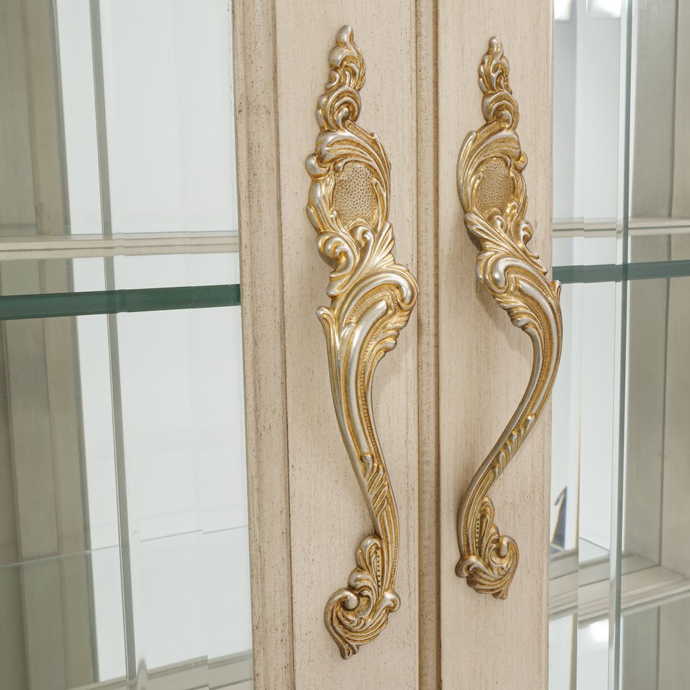 Platine de Royale Curio Display Cabinet - Champagne. Picture 11