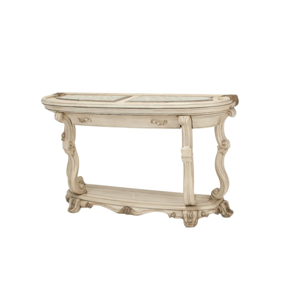 French Country Furniture – Beige Console Table for Entryway or Wall Use. Picture 1