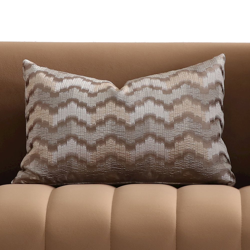 Ariana Velvet Sofa - Caramel/Gold. Picture 8