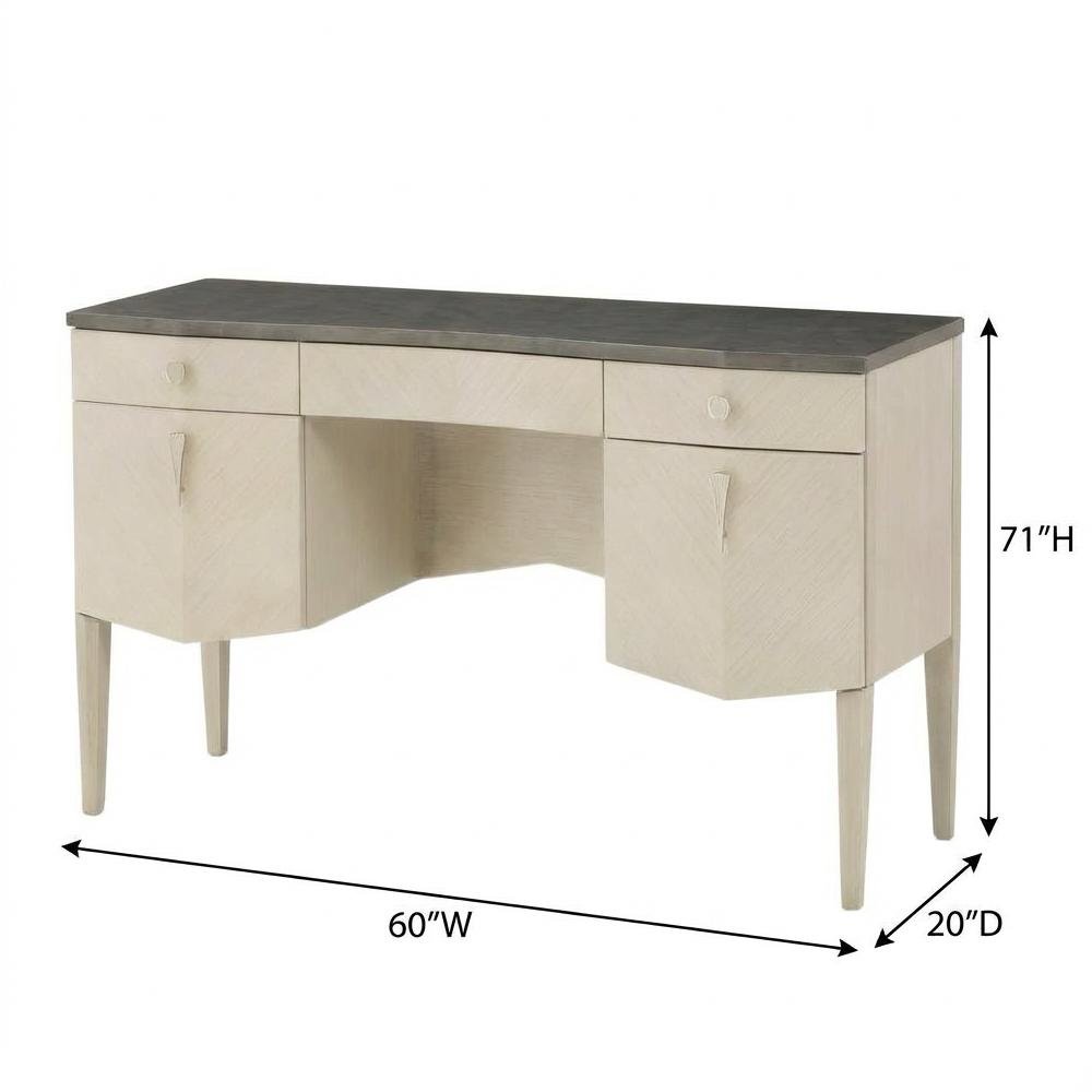 Fantosini Vanity Set with Mirror & Chair - Silver Mist. Picture 4