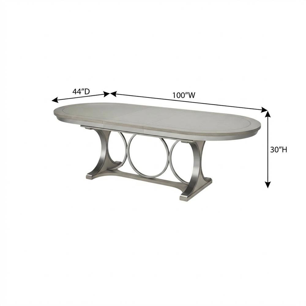 Eclipse Oval Dining Table - Moonlight Gray. Picture 8