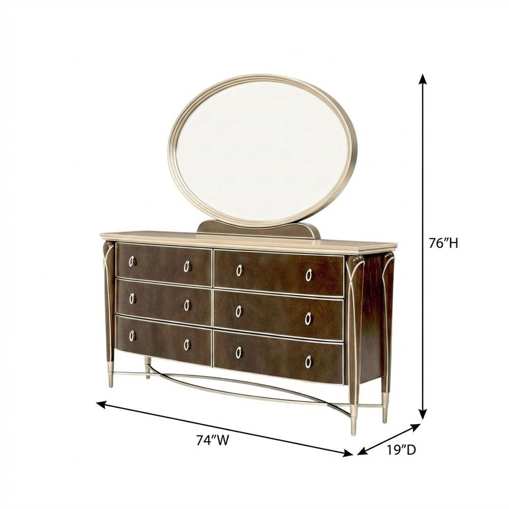 Villa Cherie Dresser & Mirror - Hazelnut. Picture 4