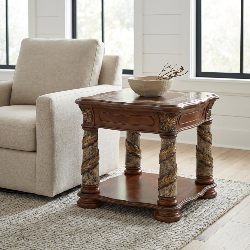 Villa Valencia End Table - Classic Chestnut. Picture 2