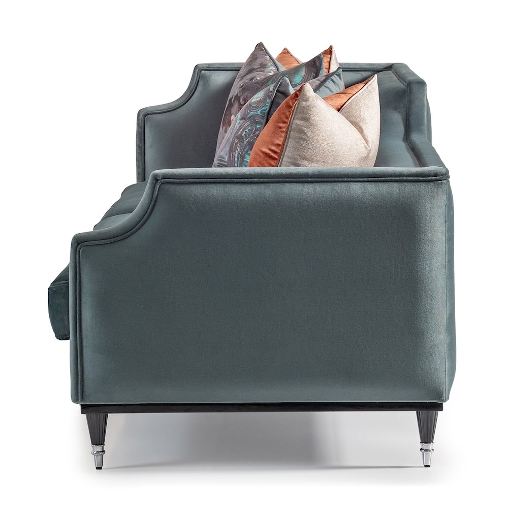 La Francaise Mansion Sofa - Azure/Black. Picture 3