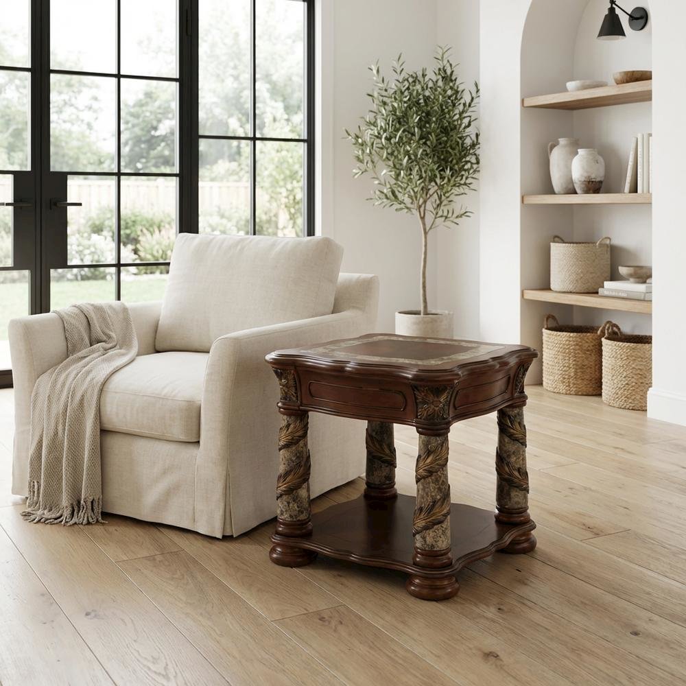 Villa Valencia End Table - Classic Chestnut. Picture 3