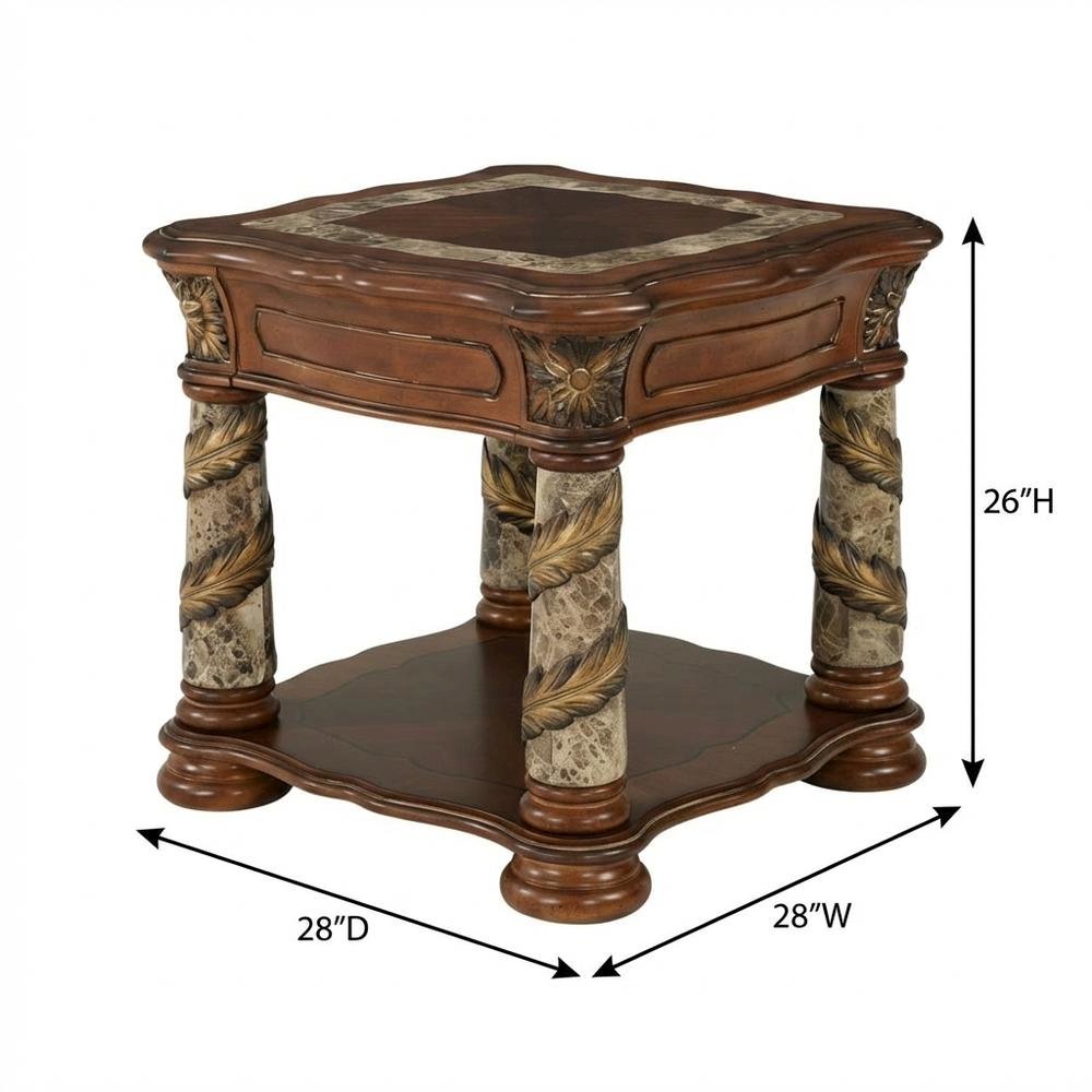 Villa Valencia End Table - Classic Chestnut. Picture 4
