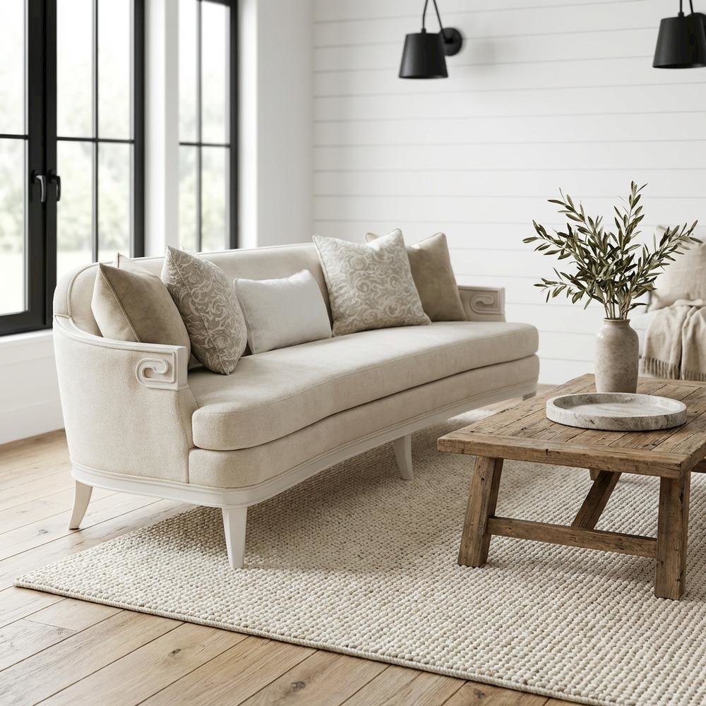 La Marisia Chenille Sofa - Tranquil/Creamy Pearl. Picture 7