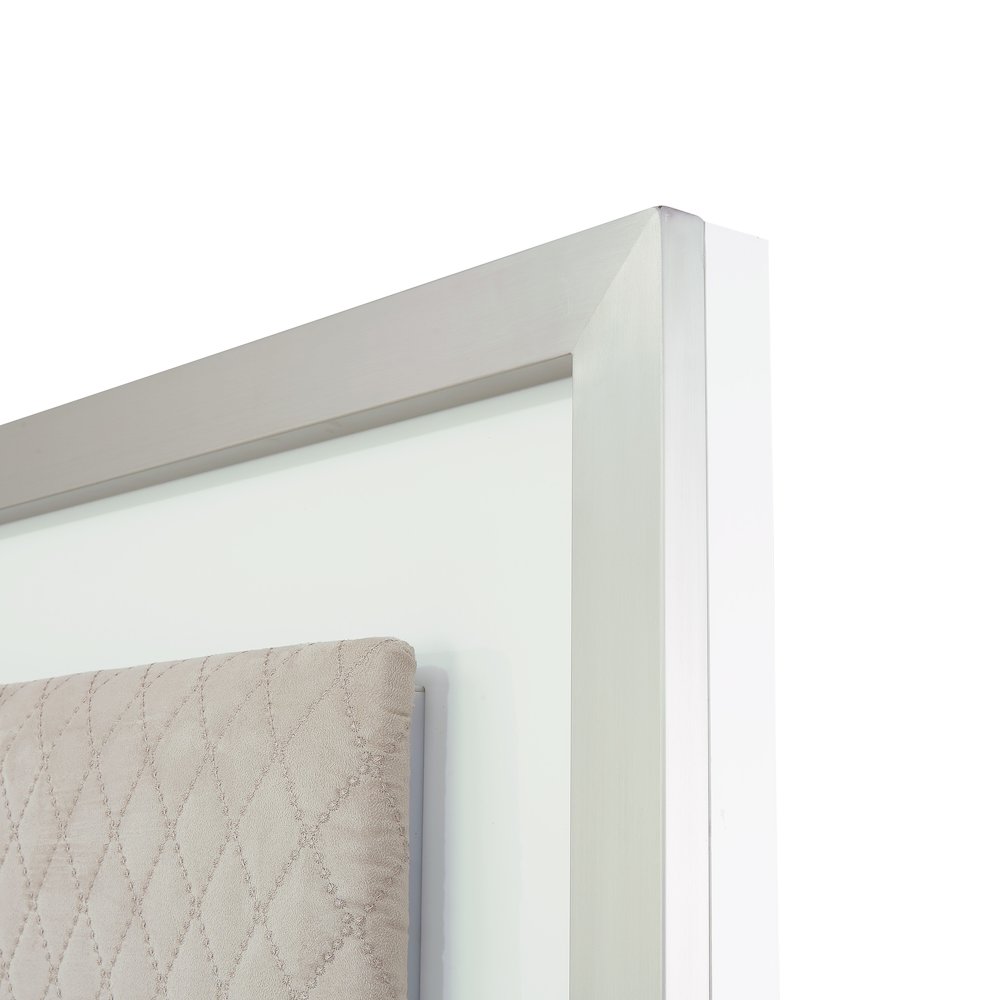 Marquee Queen Panel Bed - Cloud White. Picture 11