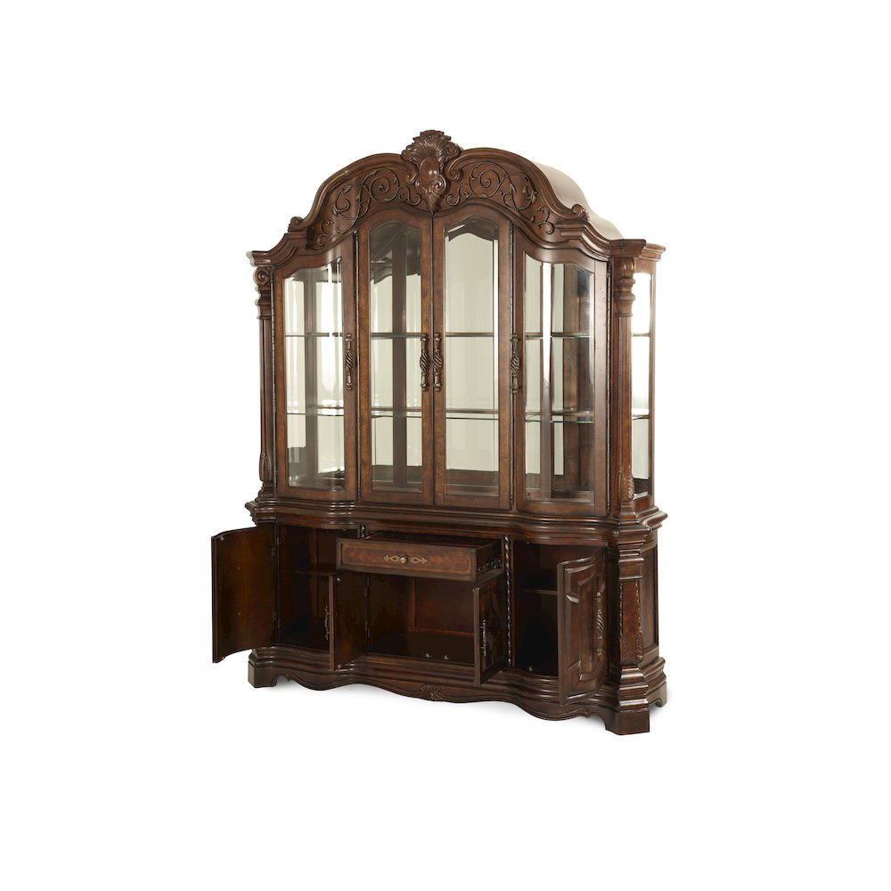 Windsor Court China Cabinet - Vintage Fruitwood. Picture 7