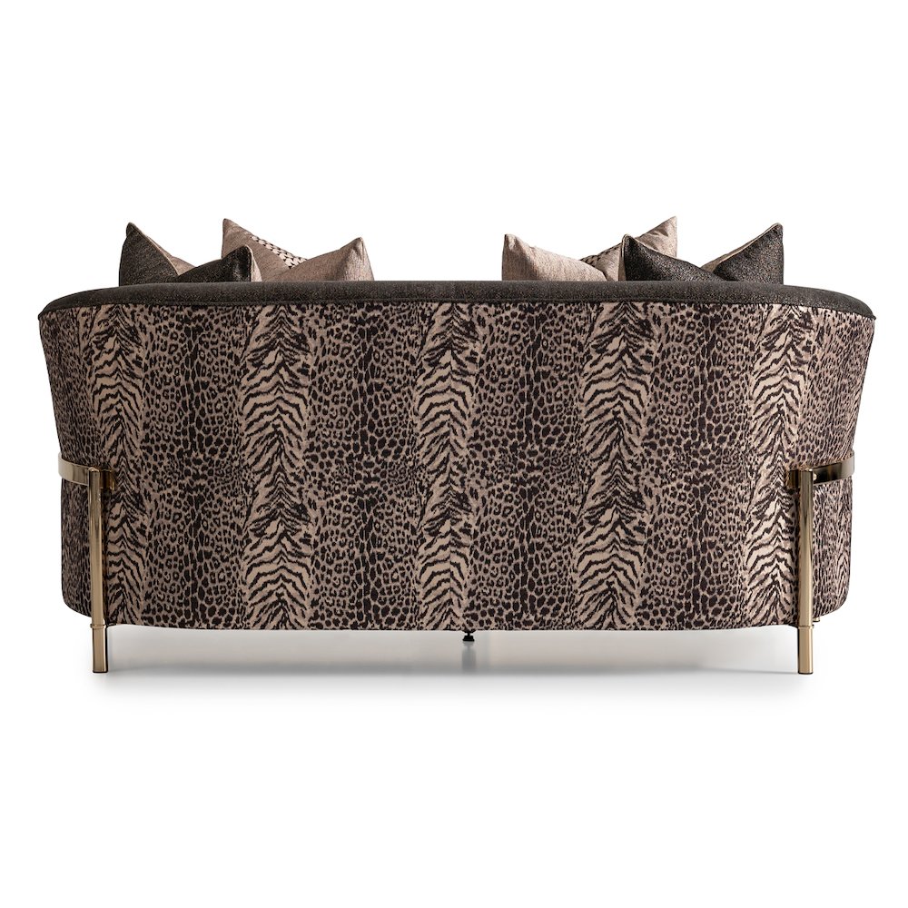 Lisbon Loveseat - Onyx/Gold. Picture 7