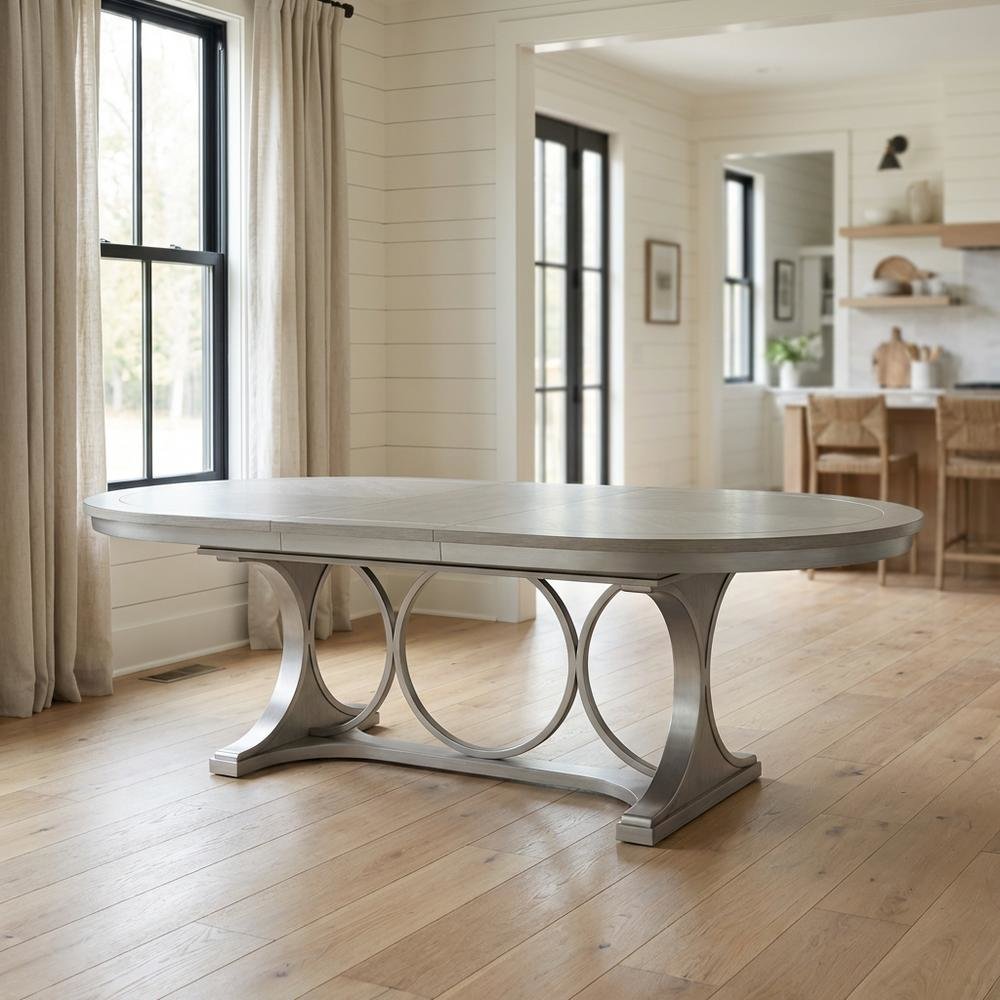 Eclipse Oval Dining Table - Moonlight Gray. Picture 7
