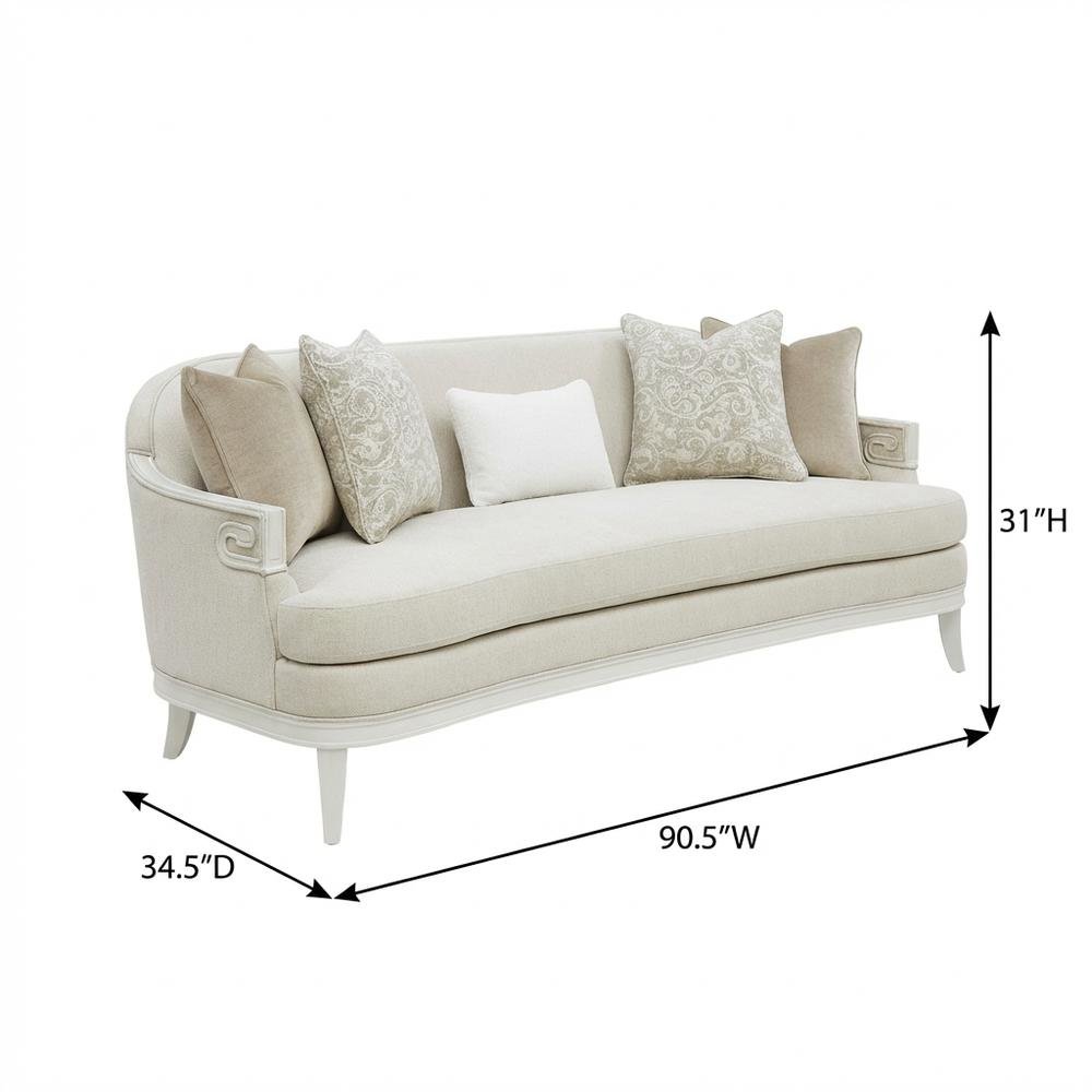 La Marisia Chenille Sofa - Tranquil/Creamy Pearl. Picture 9
