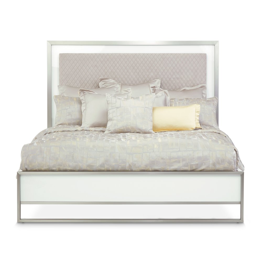 Marquee Queen Panel Bed - Cloud White. Picture 10