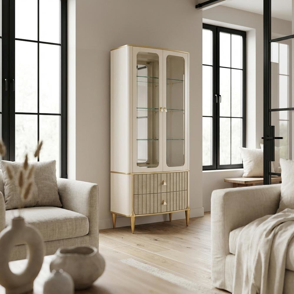 Scotts Square Display Cabinet - Light Champagne. Picture 3
