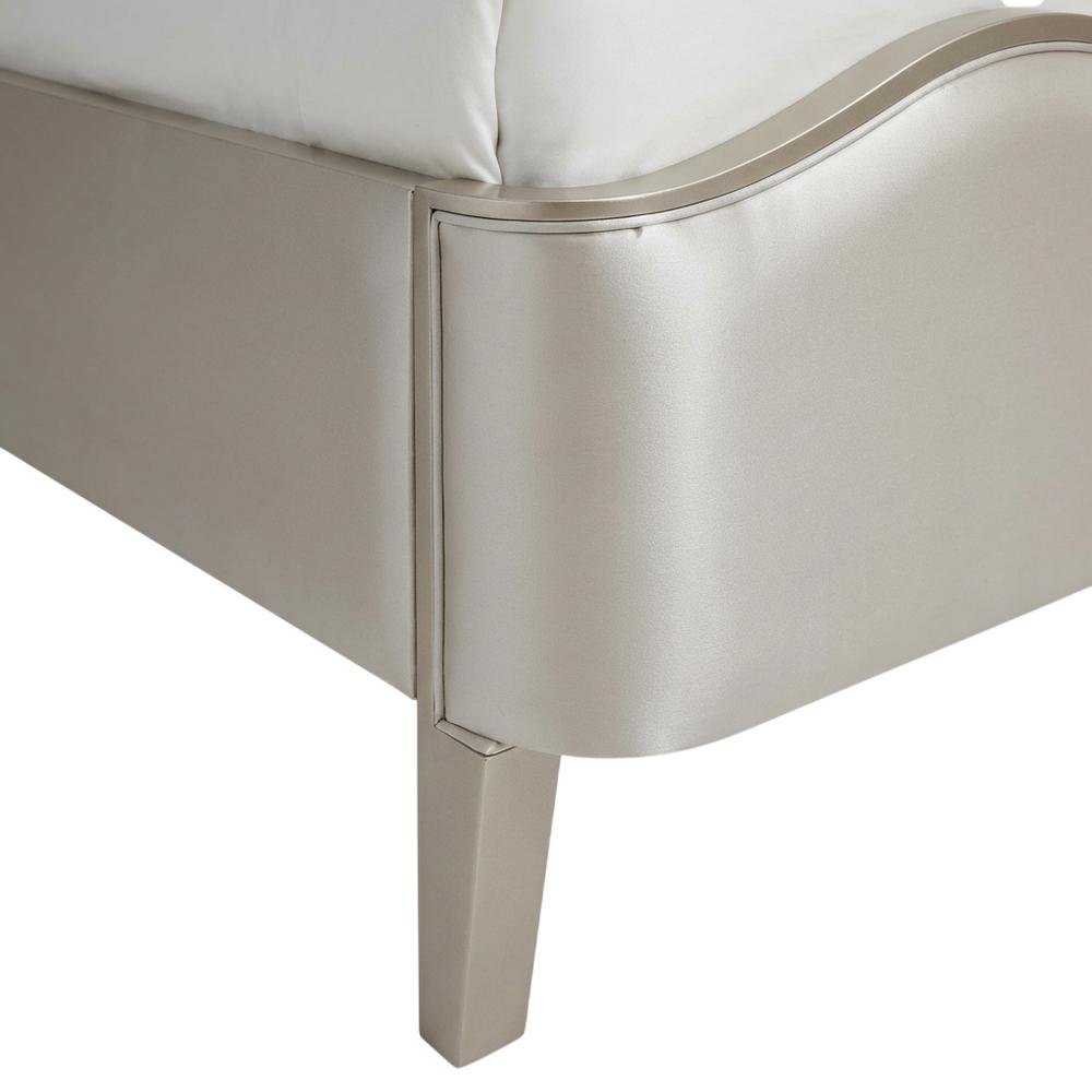 Malibu Crest Eastern King Scalloped Panel Bed - Chardonnay. Picture 10