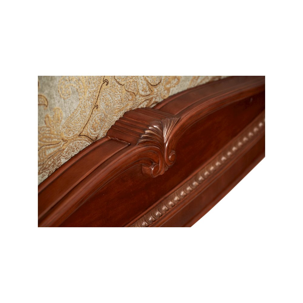 Cortina Queen Sleigh Bed - Honey Walnut. Picture 6
