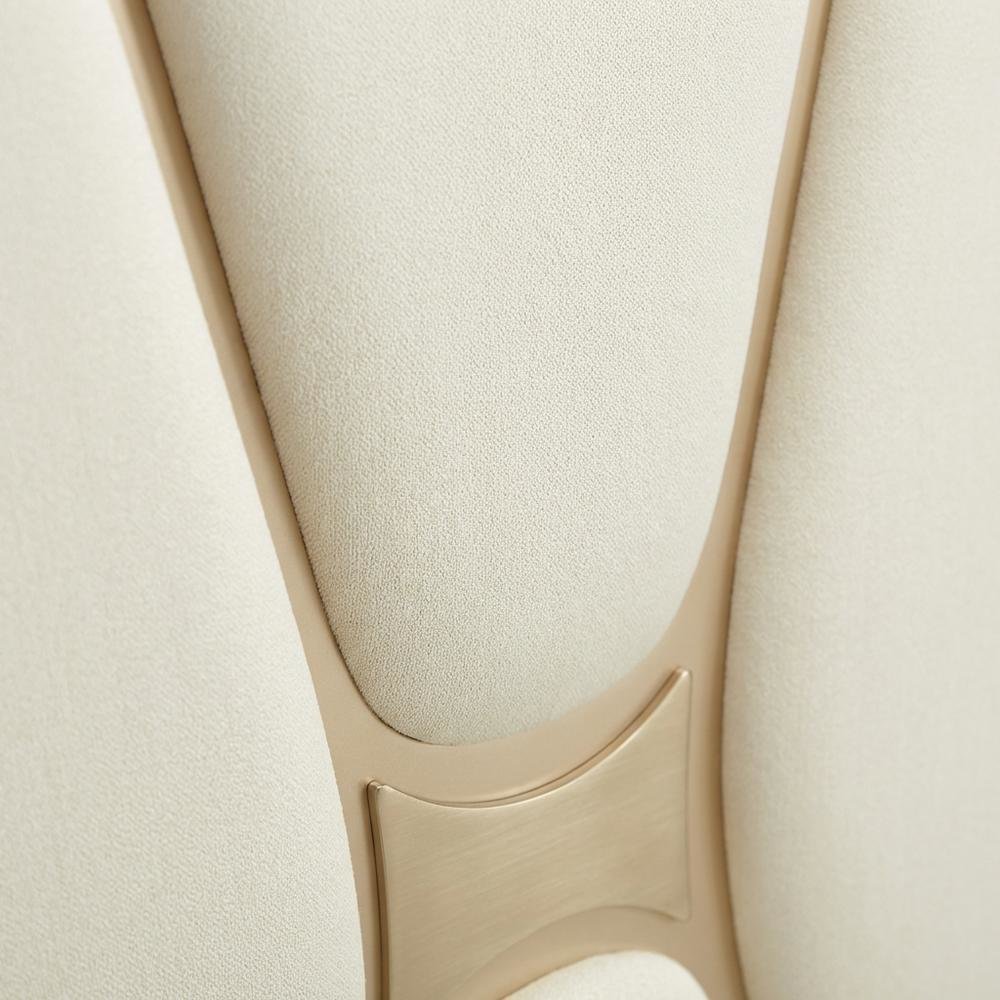 La Rachelle Eastern King Upholstered Panel Bed - Champagne. Picture 6