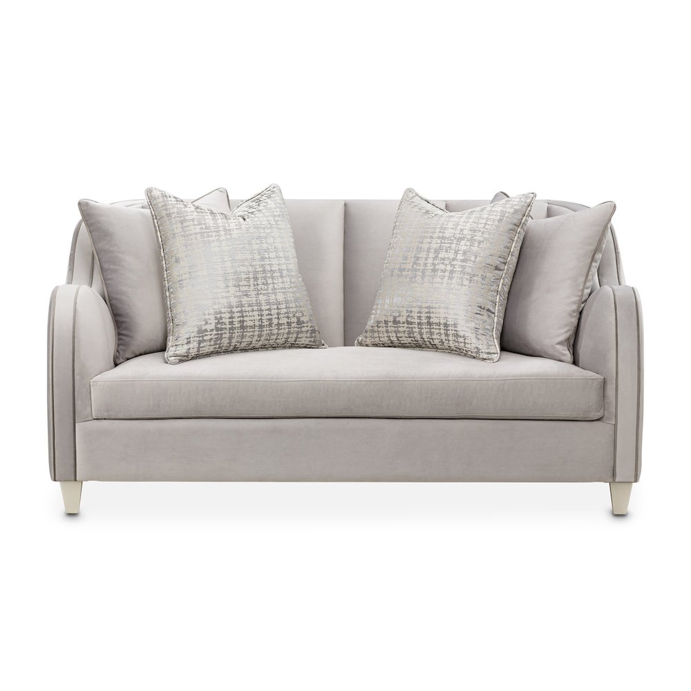 Roxbury Park Velvet Loveseat - Steel/Slate. Picture 2