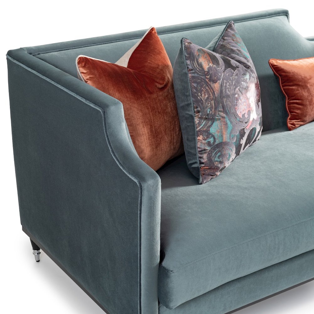 La Francaise Mansion Sofa - Azure/Black. Picture 9