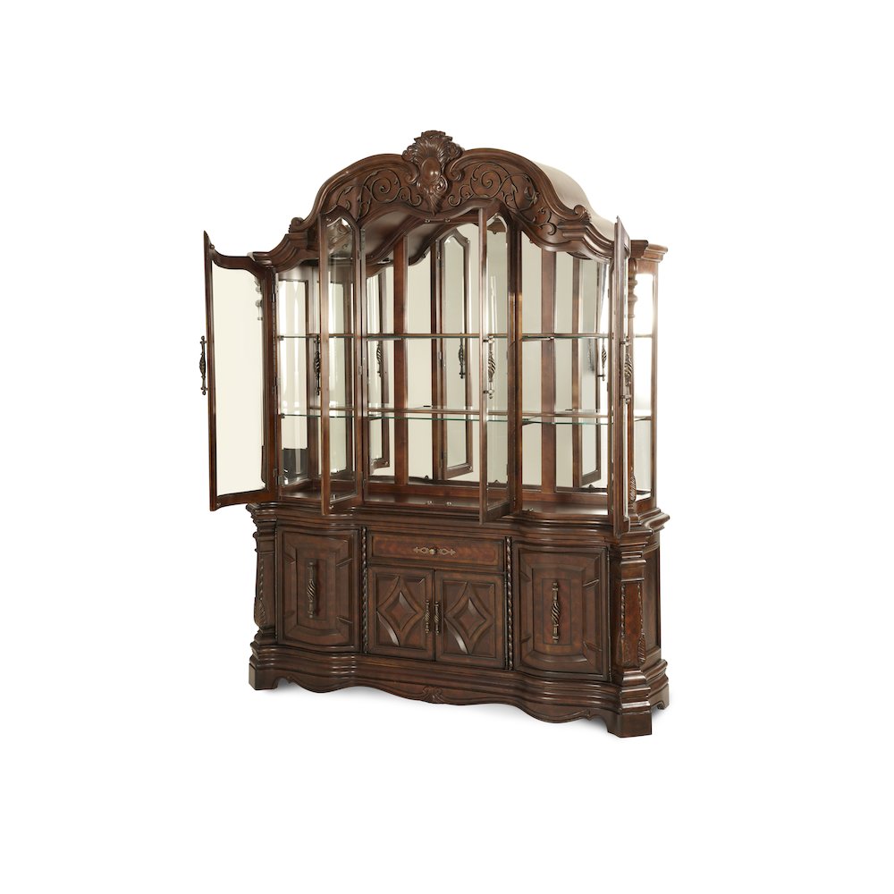 Windsor Court China Cabinet - Vintage Fruitwood. Picture 8