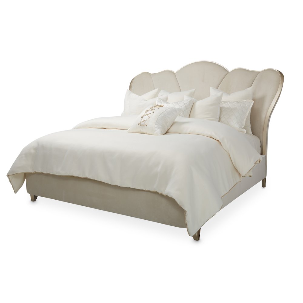 Villa Cherie Queen Channel Tufted Bed - Caramel. Picture 1