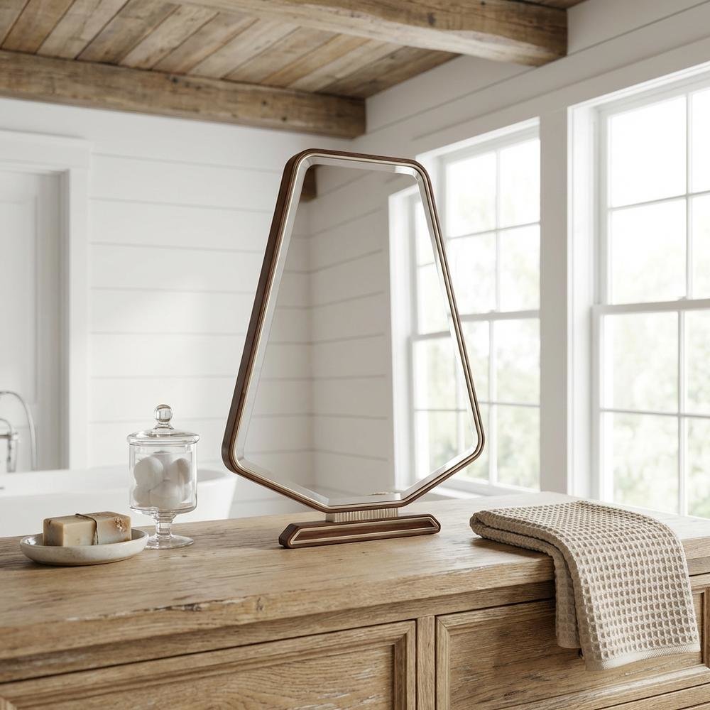 Houston Vanity Mirror - Walnut. Picture 5