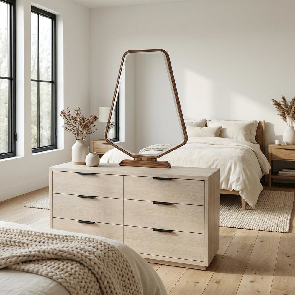 Houston Vanity Mirror - Walnut. Picture 6