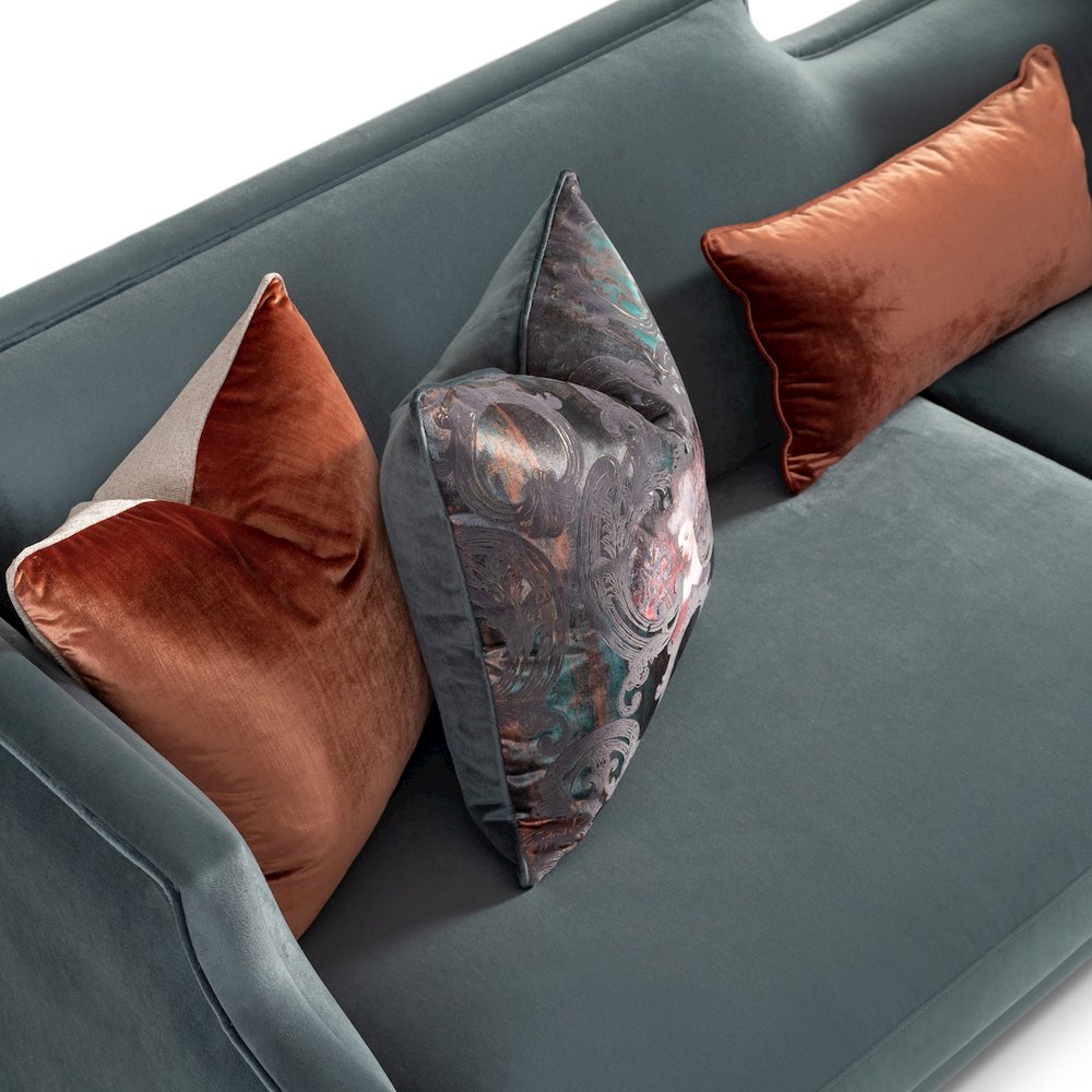 La Francaise Mansion Sofa - Azure/Black. Picture 12