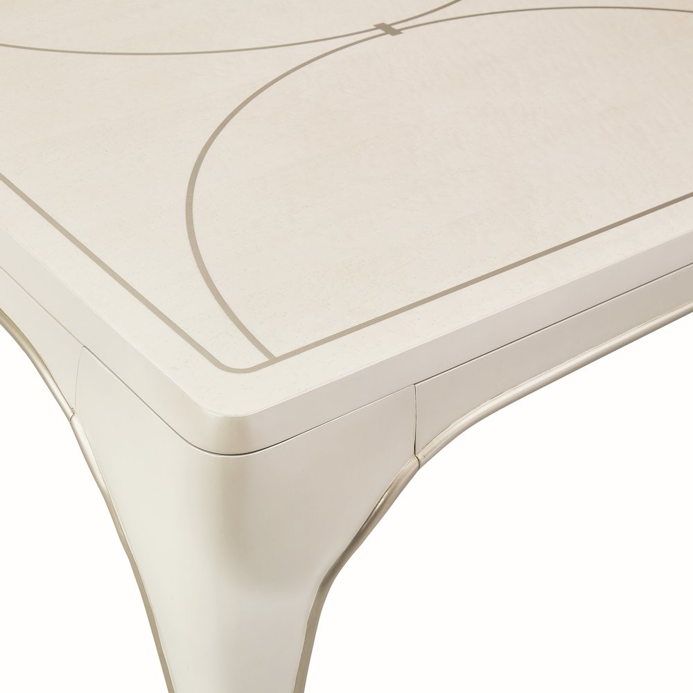 London Place Rectangular Dining Table - Creamy Pearl. Picture 5