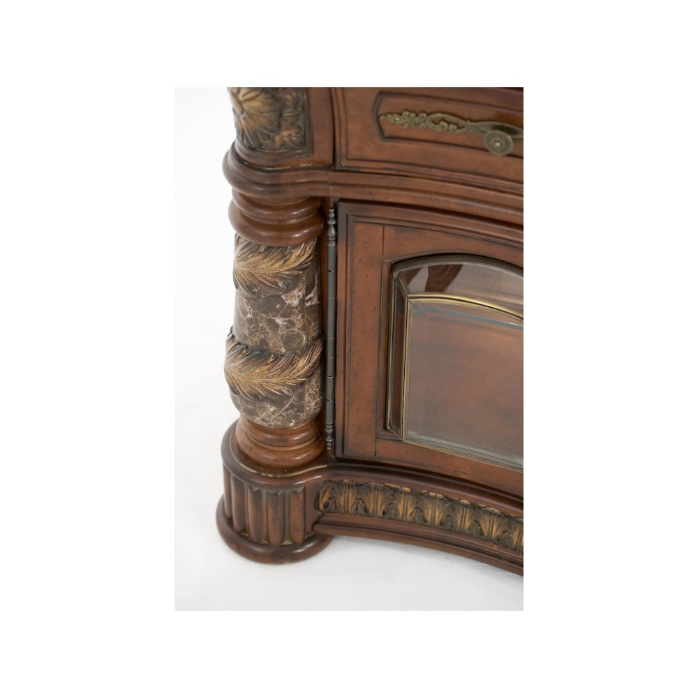Villa Valencia China Cabinet - Classic Chestnut. Picture 8