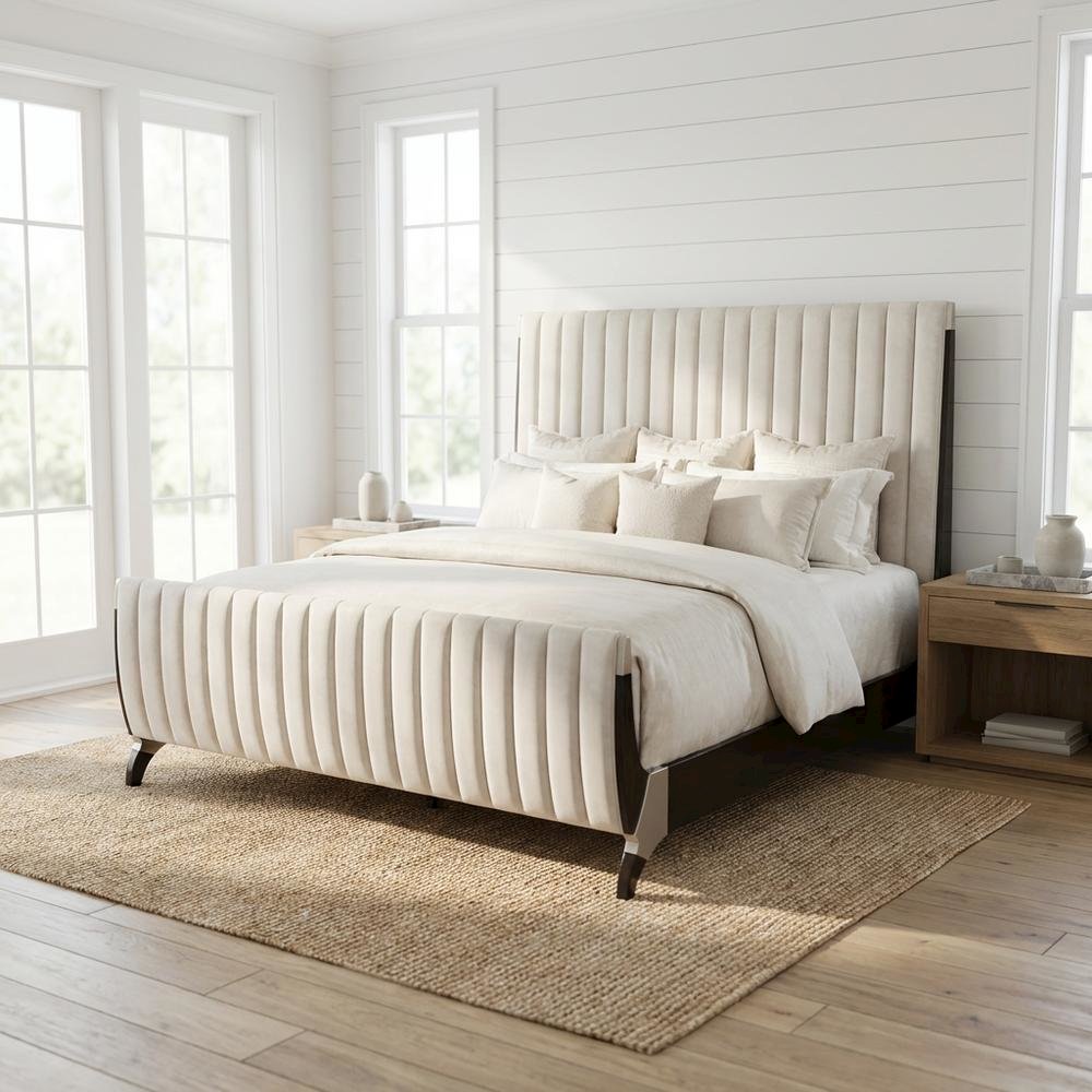 Paris Chic Eastern King Sleigh Bed - Espresso. Picture 6