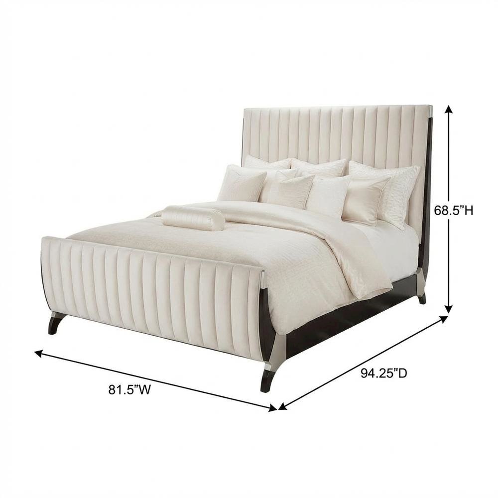 Paris Chic Eastern King Sleigh Bed - Espresso. Picture 8