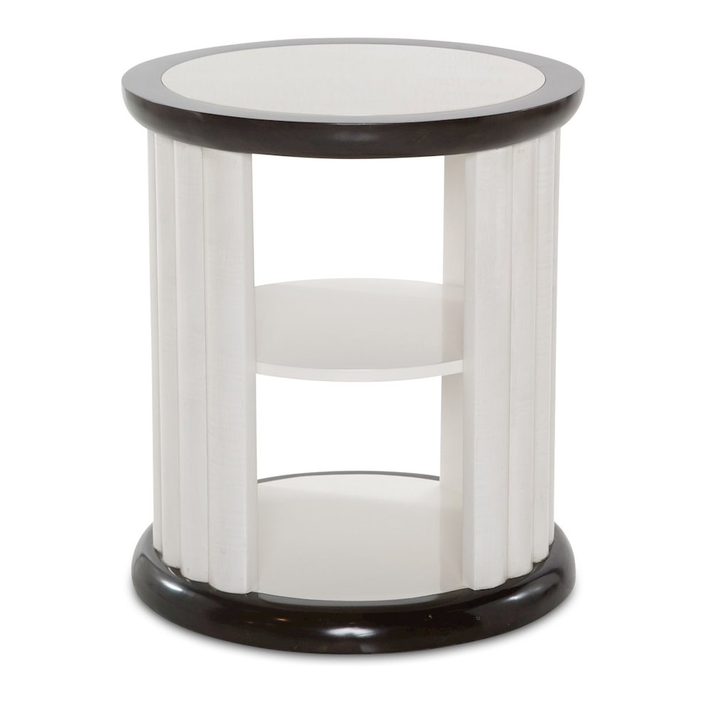 Paris Chic Round End Table - Espresso. Picture 4