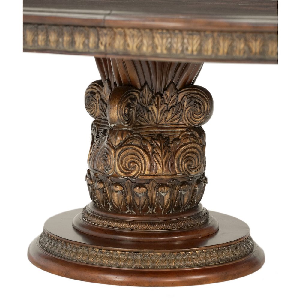 Villa Valencia Round Dining Table - Classic Chestnut. Picture 5