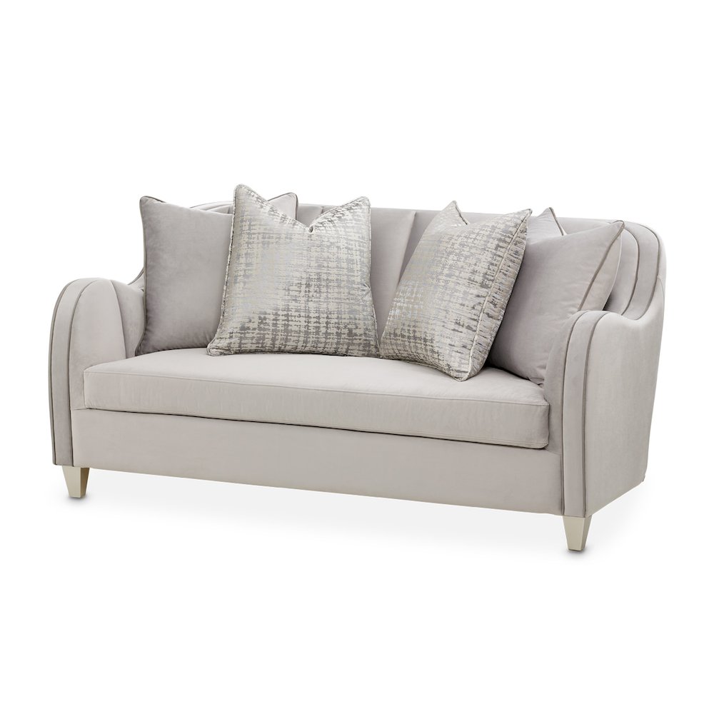 Roxbury Park Velvet Loveseat - Steel/Slate. Picture 1