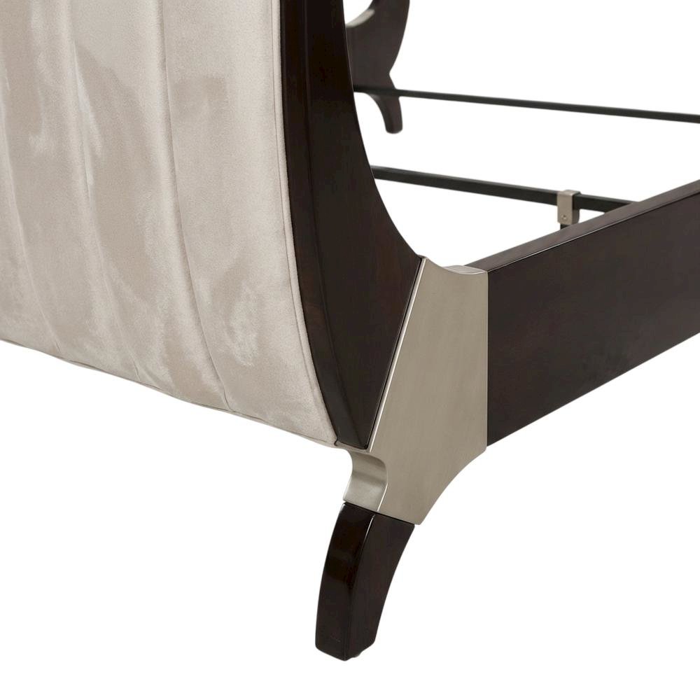 Paris Chic Eastern King Sleigh Bed - Espresso. Picture 10