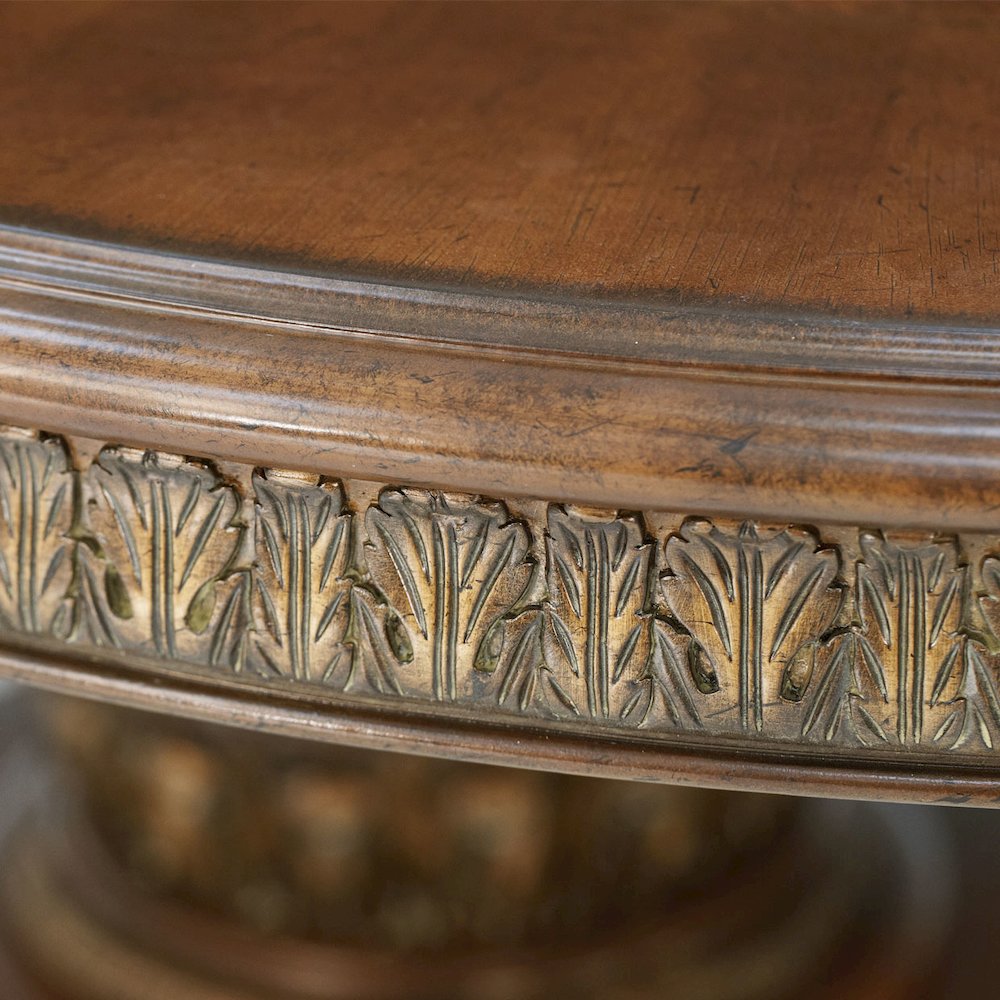 Villa Valencia Round Dining Table - Classic Chestnut. Picture 3