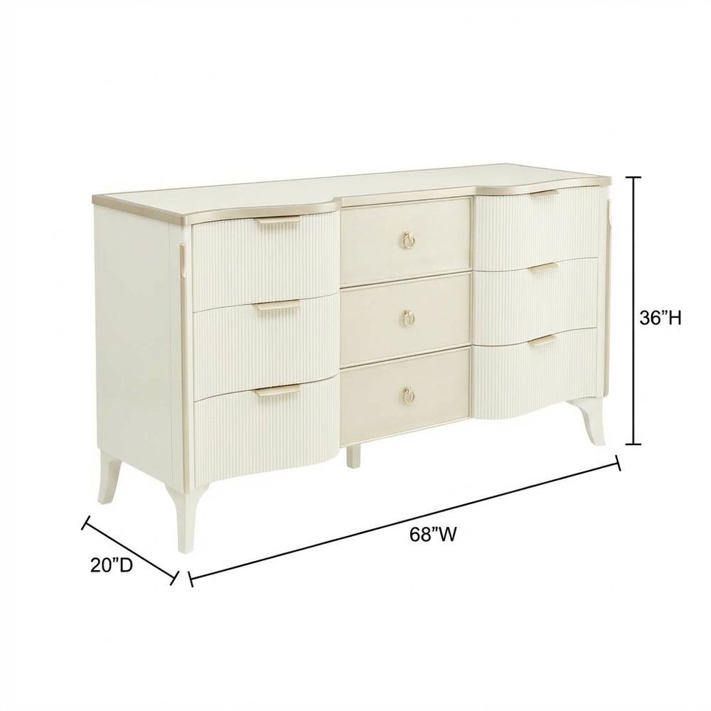 La Marisia Dresser - Creamy Pearl. Picture 9