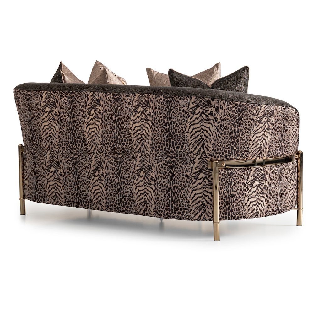 Lisbon Loveseat - Onyx/Gold. Picture 8
